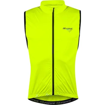 Cyklistická vesta vesta FORCE VISION neprofuk, fluo - S