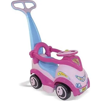 Odrážedlo Odrážedlo BABY CAR 5x1 s vodicí tyčí a klaksonem růžové - AVC