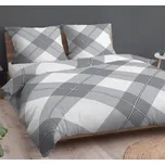 Flanelové povlečení Lena - šedé 140x200+70x90 cm