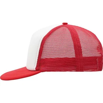 Kšiltovka Myrtle Beach (Daiber) Kšiltovka trucker s rovným kšiltem MB6207 - Bílá / červená