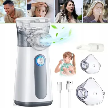 Inhalátor INHALÁTOR BEZDRÁTOVÝ PRO DĚTI I DOSPĚLÉ, USB SADA NEBULIZÁTOR MESH