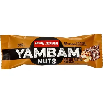 Protein směs proteinů Body Attack tyčinka 55 g příchuť arašídové máslo