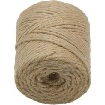 Jutový motouz - cívka - cívka 200g, cca 60 m, průměr 3.5 mm přírodní