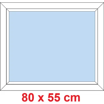 Okno Soft Plastové okno 80x55 cm, FIX neotevíravé