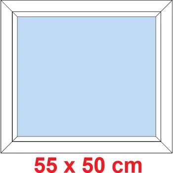 Okno Soft Plastové okno 55x50 cm, FIX neotevíravé