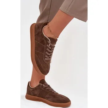 Dámské tenisky BIG STAR SHOES Dámské semišové sneakersy Big Star SS274676 HI-POLY SYSTEM Barva: Béžová, Velikost: 37