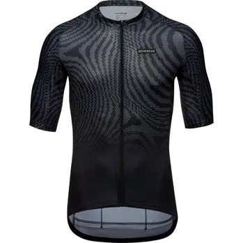 Cyklistické oblečení GORE Cyklistický dres s krátkým rukávem - SPIRIT MOIRE - černá/šedá