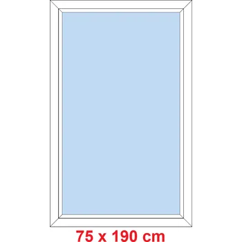 Okno Soft Plastové okno 75x190 cm, FIX neotevíravé