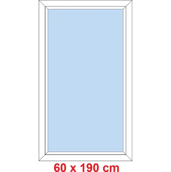 Okno Soft Plastové okno 60x190 cm, FIX neotevíravé