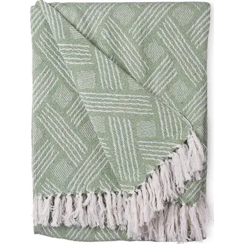 Přehoz na lůžko Přehoz na postel Gift Decor bavlna 200 cm x 180 cm zelený