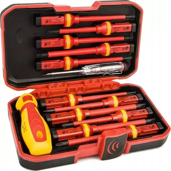 Šroubovák Sada izolovaných šroubováků ŠROUBOVÁKY IZOLOVANÉ v kufříku 14 kusů / 1000V