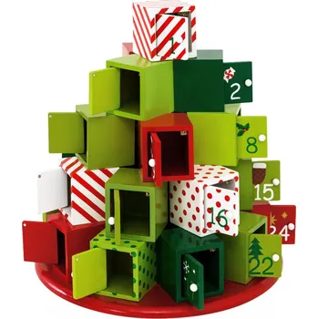 Vánoční dekorace Adventní kalendář k naplnění SPIELWERK 27x30,5 cm dřevěný