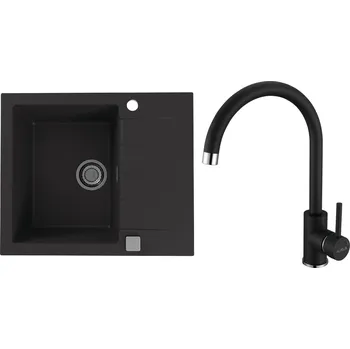 Granitový dřez Set Alveus (dřez Cadit 10 Black 91 + baterie Roxa Black 91) SETA22193