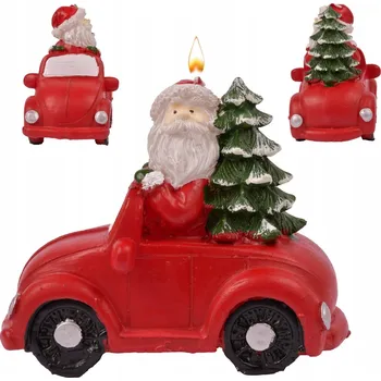 Svíčka Vánoční svíčka | Mikuláš v autě