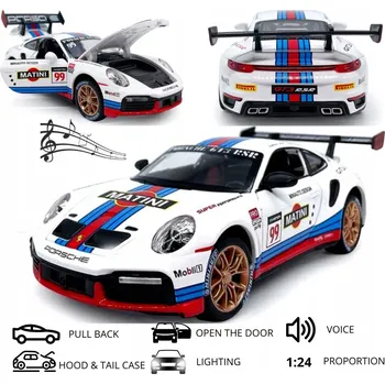 autíčko Model auta Porsche 911 GT3 RSR 1:24 Kovový sportovní vůz