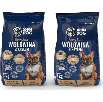 Krmivo pro psa John Dog Berry Line Hovězí s krillem 6kg malé plemeno