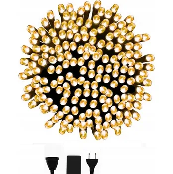 Vánoční dekorace Vánoční Osvětlení Na Stromeček 8 režimů 15 m 200 LED světel teplá bílá