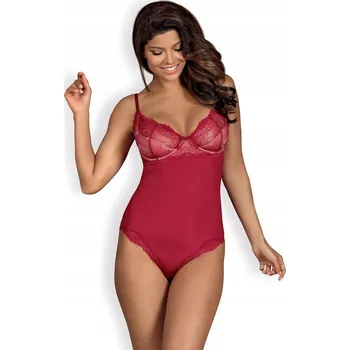 Dámské spodní prádlo Dámské krajkové body Obsessive Rosalyne, červené, velikost L/XL