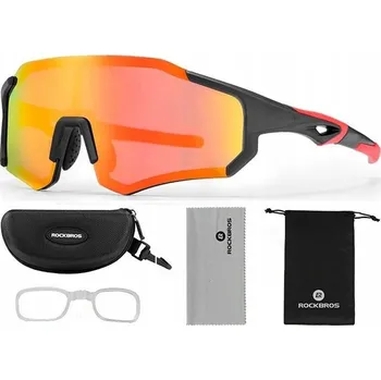 Sluneční brýle Cyklistické brýle Rockbros polarizační žluto-oranžové s pouzdro