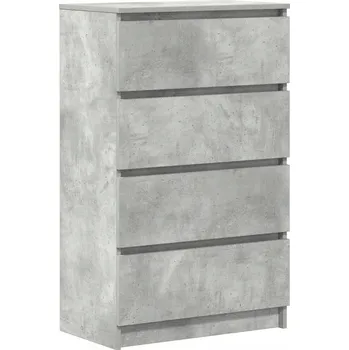 Komoda Minimalistická komoda se 4 zásuvkami, Barva šedá Betonu, 60x35x98,5 cm