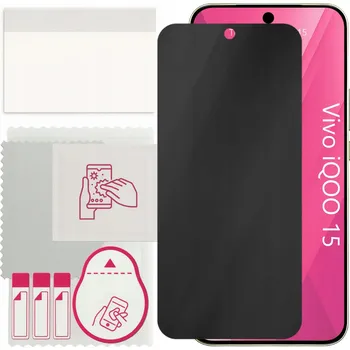 Pouzdro na mobilní telefon Hybridní Sklo s filtrem soukromí pro Vivo iQOO 15, PRIVACY