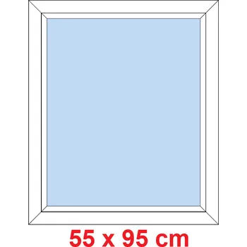 Okno Soft Plastové okno 55x95 cm, FIX neotevíravé