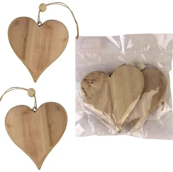 Dekorace srdce, 2ks D4082-20