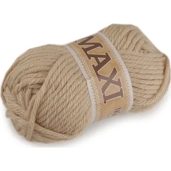 Příze Pletací příze Jumbo MAXI 100 g - 2 (1113) béžová světlá