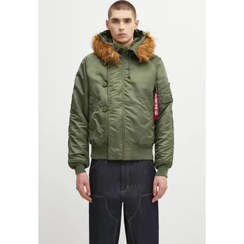 Bunda Alpha Industries N-2B Heritage zelená barva, zimní, oversize, 100105, M, 91X