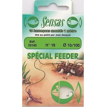 Navázaný háček Special Feeder Nickel 100cm 10ks - 18/0,14mm