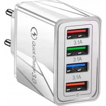 RYCHLÁ SÍŤOVÁ NABÍJEČKA 4X USB KOSTKA SILNÁ 3.0 QUICE CHARGE PRO NABÍJENÍ