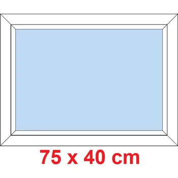 Okno Soft Plastové okno 75x40 cm, FIX neotevíravé