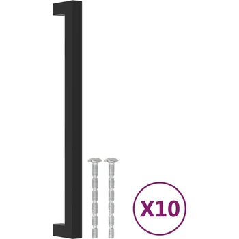 Nábytkové kování Nábytková úchytka z práškově lakované oceli, 236x12x35mm, černá