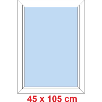 Okno Soft Plastové okno 45x105 cm, FIX neotevíravé