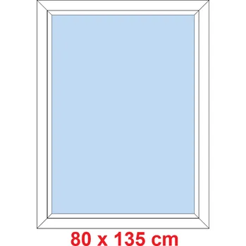 Okno Soft Plastové okno 80x135 cm, FIX neotevíravé