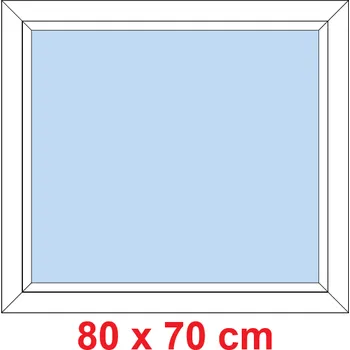 Okno Soft Plastové okno 80x70 cm, FIX neotevíravé