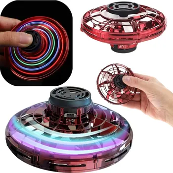 Létající Spinner Svítící Bumerang Mini Dron UFO LED pro Děti Svítící