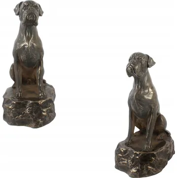 Boxer, Boxer IV - soška psa, figurka na bílém podstavci, trofej na w