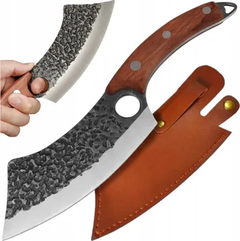 Kuchyňský nůž Klasická Sekera na Maso - Velký Kuchyňský Nůž Dřevěná Rukojeť Japonský Styl