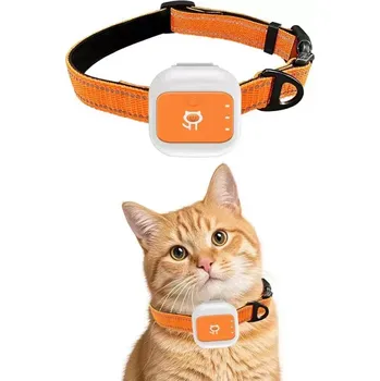 Obojek pro psa TopTechnology Real-Time GPS/WIFI Sledující SOS Elektronický Plotový Obojek pro Hospodářské Zvíře (Oranžový)