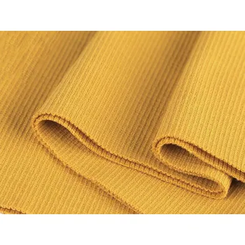 Elastický bavlněný náplet žebrovaný - tunel 16x80 cm - 81 (393) žlutá šafránová světlá