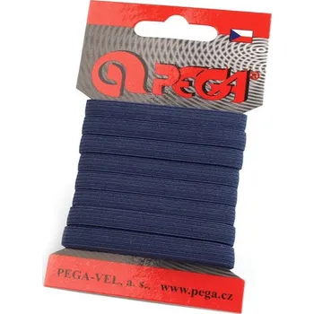 Prádlová pruženka na kartě šíře 7 mm barevná - 8 (7704) modrá tmavá