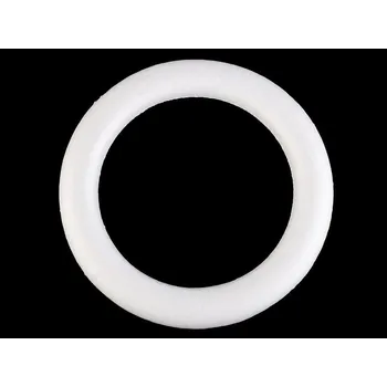 Bytová dekorace Věnec polystyren Ø24 cm - bílá