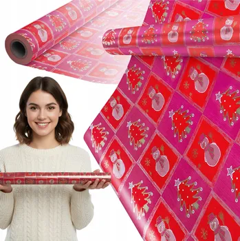 Balící papír DÁRKOVÝ BALICÍ PAPÍR 25 M MEGAROLKA NA VÁNOČNÍ BALÍKY