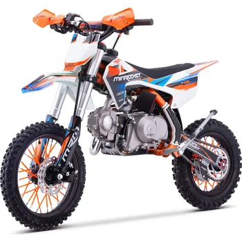 malá motorka Pitbike MiniRocket DK125 14/12 el startér, automat, sedlo 70cm oranžový