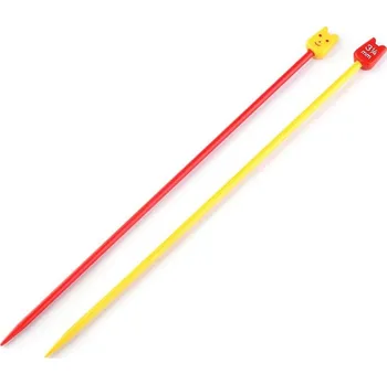 Nástroj na niť a příze Rovné jehlice dětské č. 3,25; 4; 5; 6; Pony - 3,25 mm mix barev