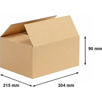Obalový materiál Kartonová krabice 310×221×100 mm 3VVL vnější rozměr