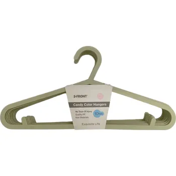 Ramínko Šatní ramínko z plastu DMR, odstíny zelené, olivová barva