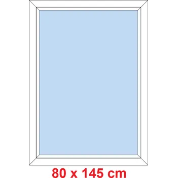 Okno Soft Plastové okno 80x145 cm, FIX neotevíravé