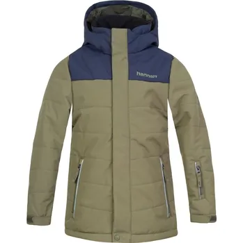 Dívčí bunda bunda zimní dětská HANNAH KINAM JR II, burnt olive/mood indigo - 146-152